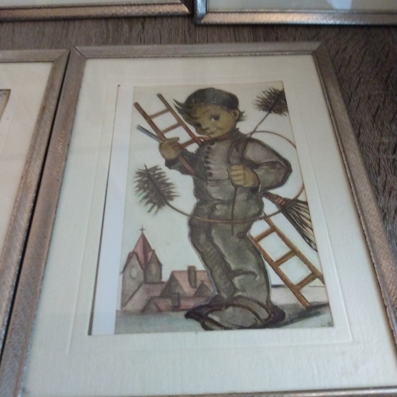 MJ Hummel Set of 5 Vintage Framed Artwork Prints - Picture 6 of 10